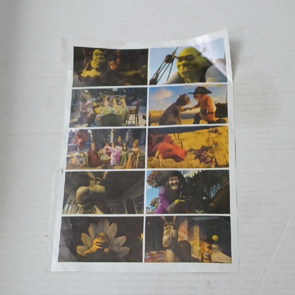 Free Add-On Shrek Movie Scene Sticker Sheet